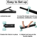 Hip Thrust Belt for Dumbbells, Booty Belt with Slip-Resistant Padding