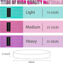 Fabric Resistance Bands, 3 Levels for Workout, Leg Strength Training, Rehab, Yoga