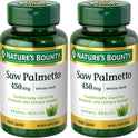 Nature's Bounty Saw Palmetto Support for Prostate and Urinary Health, Herbal Health Supplement, 450mg, 250 Capsules