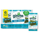 Gimme Seaweed Organic Premium Roasted Seaweed Snacks, Sea Salt, 6 Count, Keto, Vegan, Gluten-Free, Great Source of Omega3s and Iodine, Healthy On-The-Go Snack for Kids and Adults