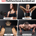 Adjustable Dumbbell Set: 20/30/40/60/80lbs Weights for Home Gym Workouts