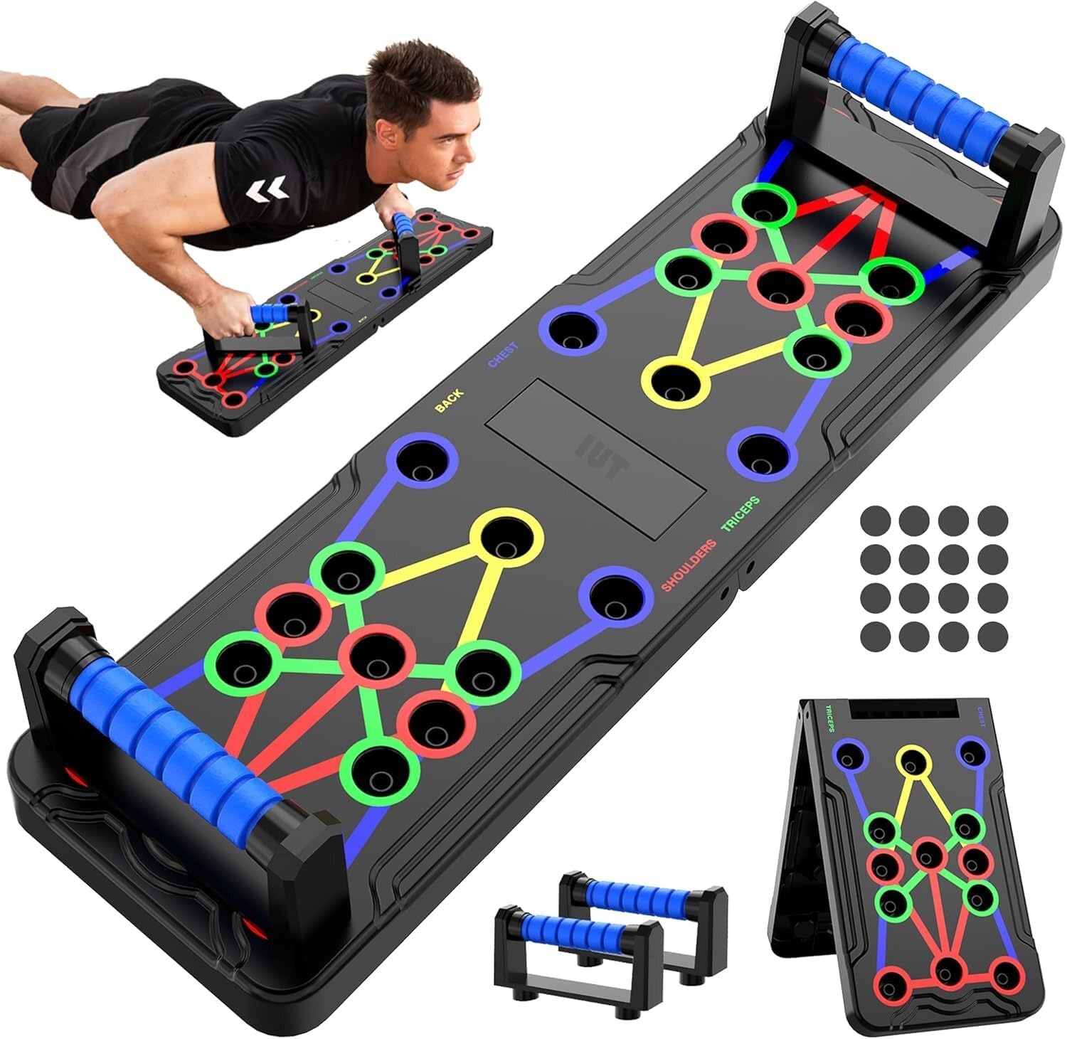 IUT Fitness 15-in-1 Push Up Board for Full-Body Workout Equipment