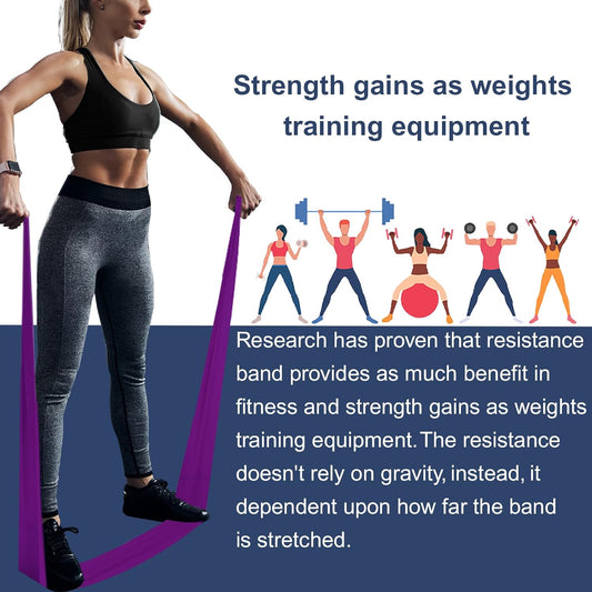 AZURELIFE Resistance Bands, Professional Non-Latex Elastic Stretch Bands for Physical Therapy and Strength Training