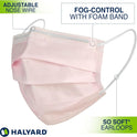 HALYARD Pink Level 1 Procedure Mask with Earloops, 57578