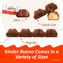 Kinder Bueno Milk Chocolate Bars with Hazelnut Cream, Bulk 20 Pack, Chocolate Candy Bars for Game Day, Football Party Supplies, Snacks for Adults, 4 Per Pack