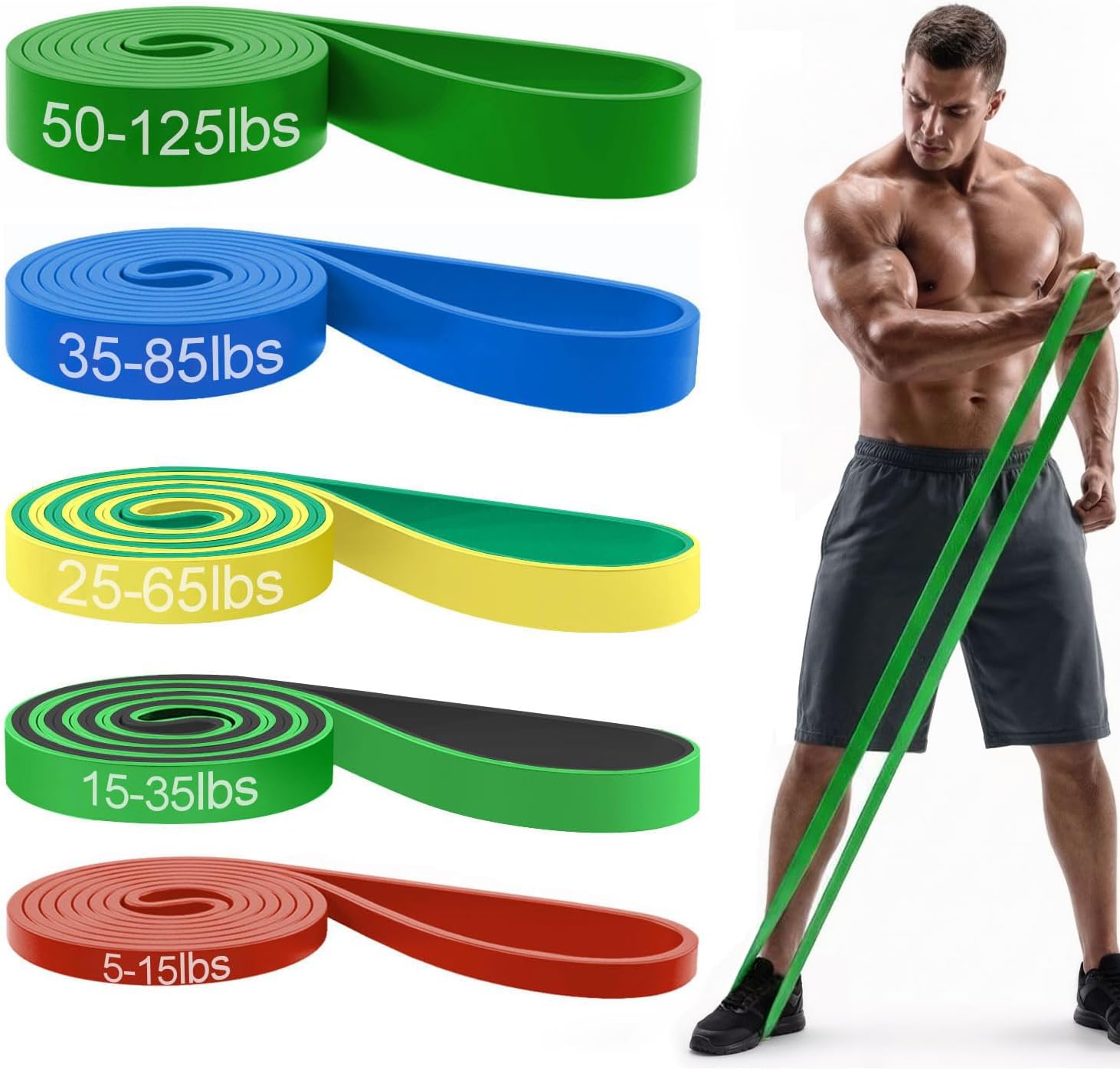Pull Up Bands, Resistance Bands Set for Men & Women, Exercise Workout Bands
