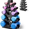 4 Tier Dumbbell Rack - Rust-Resistant Dumbbell Stand for Home Gym