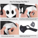Activated Carbon Face Filters with 8 Exhaust Valves for Cycling Masks