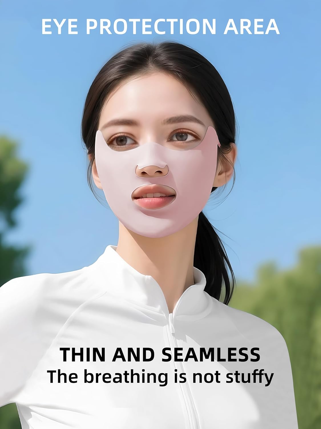UPF50+ UV Face Mask for Women - Breathable and Washable Sun Protection