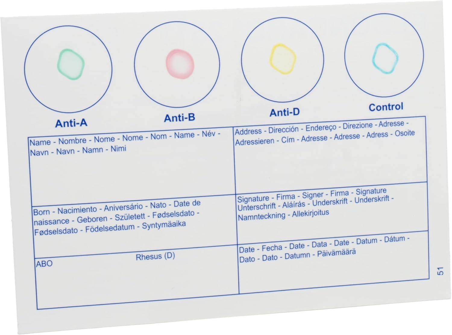 Eldoncard INC Blood Type Test Kit - Find Your A, B, O, AB & RH Blood Type