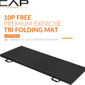 CAP Barbell 2-Inch Folding Anti-Tear Exercise Mat, Multiple Colors