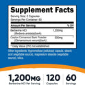 Nutricost Berberine HCl with Ceylon Cinnamon Capsules 120 Count