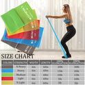 Lianjindun 5-Piece Professional Resistance Bands - Latex-Free, Pilates Workout Bands