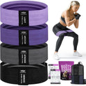 Resistance Bands Set for Working Out with 4 Fabric Elastic Bands