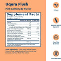 Uqora Flush - Urinary Tract* with D-Mannose, Vitamin C, Vitamin B6, Potassium, Magnesium & Calcium - Gluten-Free & Vegan - Pink Lemonade Flavor - 10 Packets (1 Pack)