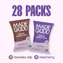 MadeGood Granola Bites Chocolate Chip & Mixed Berry Variety Pack (28 Count) Gluten Free and Organic Snacks