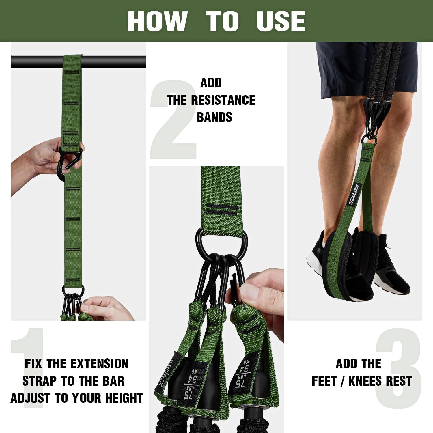KUTIZE Pull Up Assistance Bands for Enhanced Strength Training and Muscle Building