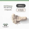 Double Wood Supplements Ashwagandha KSM 66 Organic Extract 600mg