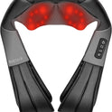 Nekteck Shiatsu Neck Massager with Heat for Pain Relief, 2026 Upgraded 3D Back Shoulder Kneading Massage Pillow, Black