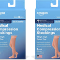 Amazon Basic Care Medical Compression Stockings 20-30 mmHg Beige Medium