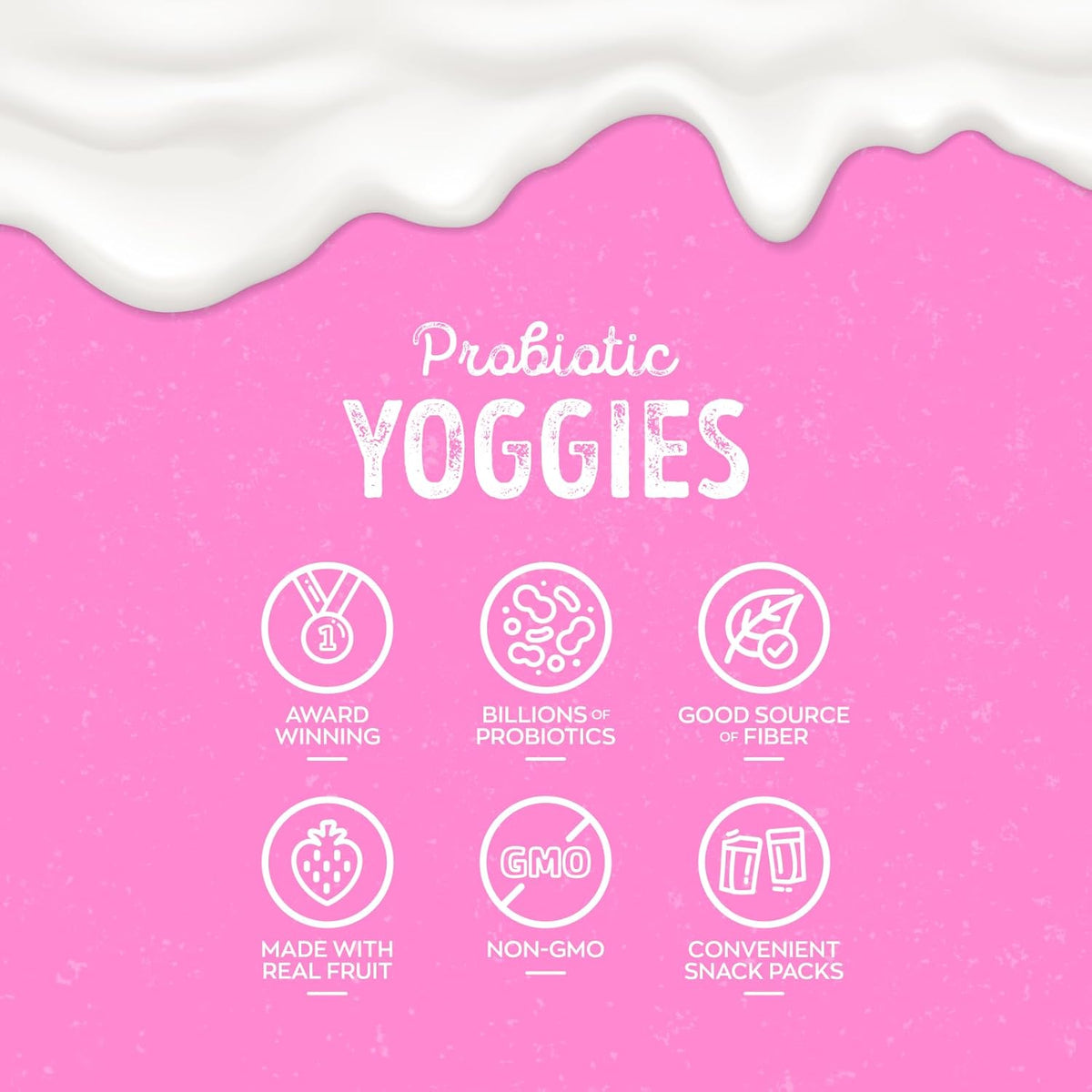 Nature's Garden Probiotic Yoggies Multi Pack, 21oz (Strawberry 15x0.7 oz + Mixed Berry 15x0.7 oz) Yogurt Covered Healthy Snack, High Fiber, Real Fruit Pieces, No Artificial Ingredients, for Adults