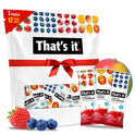 That's it. Variety Pack 100% Natural Real Fruit Bar, Best High Fiber Vegan, Gluten Free Healthy Snack, Paleo for Children & Adults, Non GMO No Added Sugar, No Preservatives Energy Food (12 Pack)