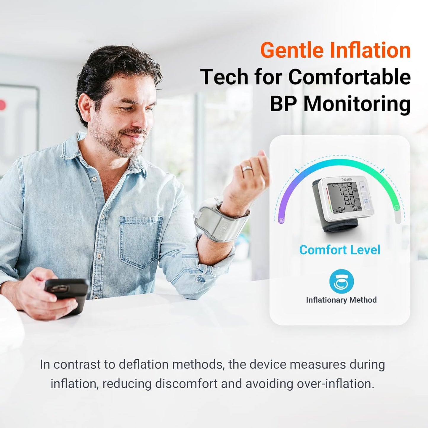 iHealth Push Wrist Blood Pressure Monitor Bluetooth Smart BP Machine