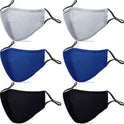 PAGE ONE Reusable Cloth Face Masks Washable Adjustable Breathable Cotton Face Mask