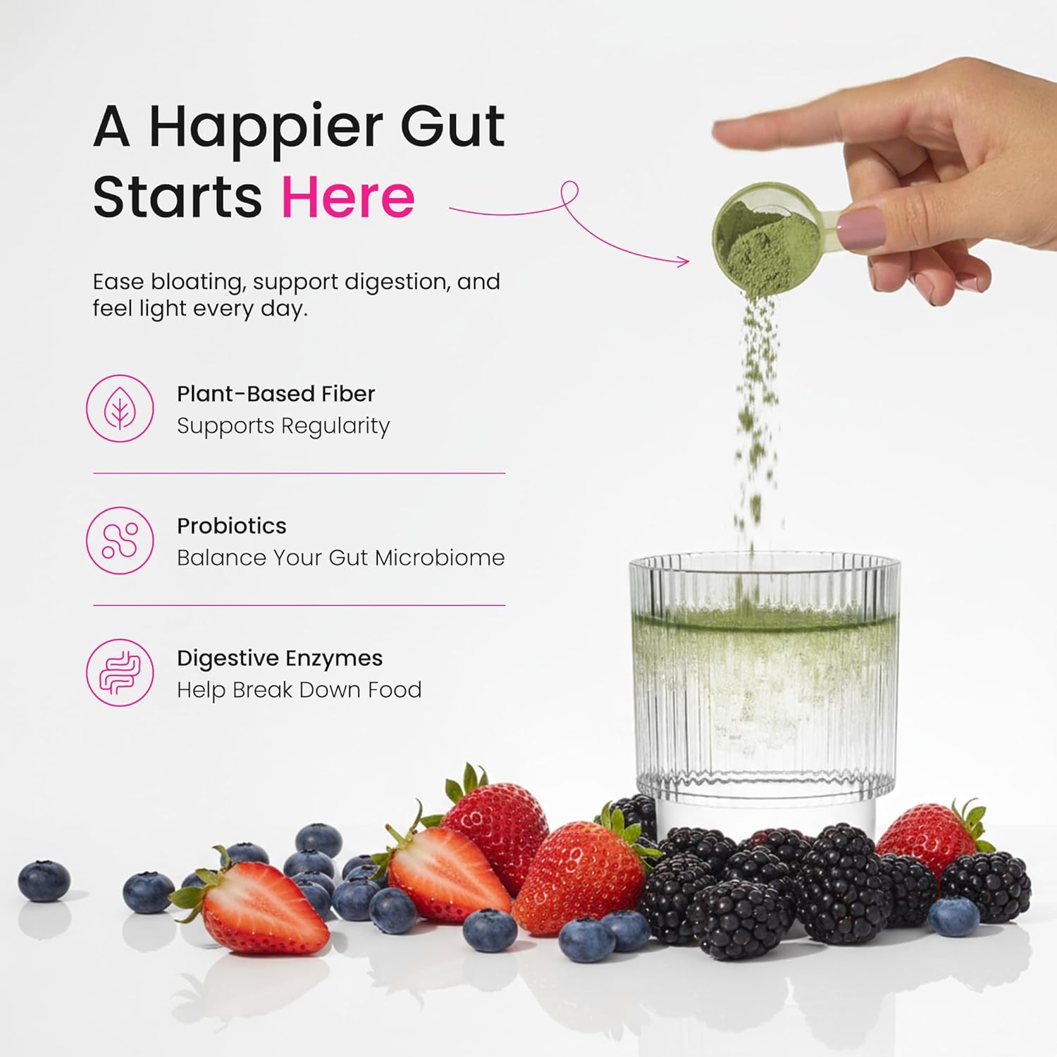 SuperGreens Powder, Organic Superfoods for Energy and Digestion