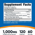 Nutricost Tongkat Ali 1,000mg 120 Capsules - with Tribulus Terrestris and BioPerine, Vegetarian Caps, Non-GMO, Gluten Free, Potent Extract