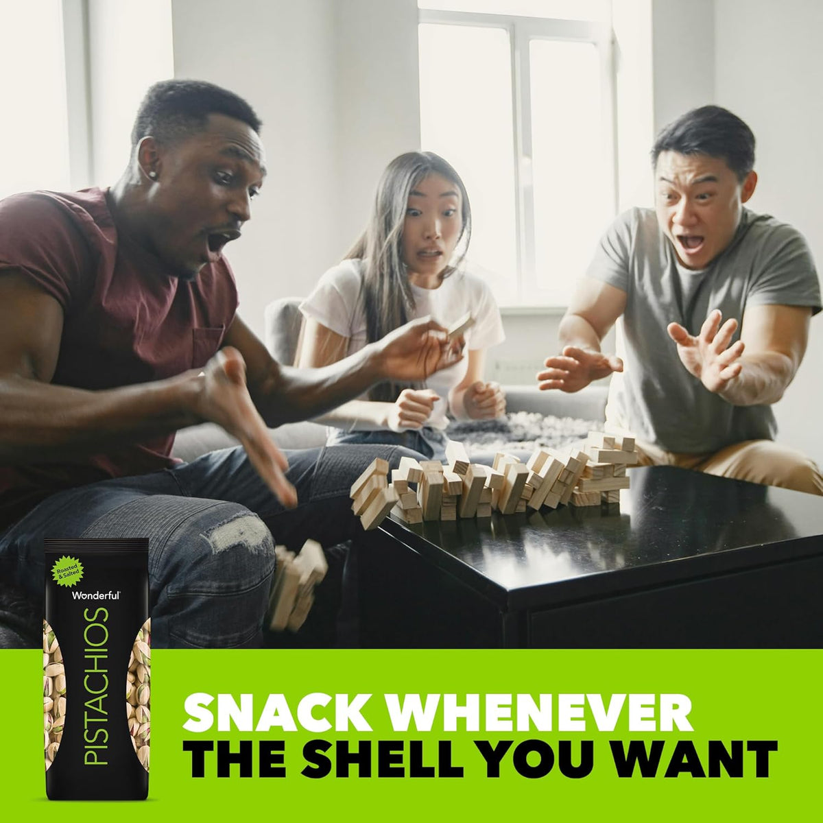 Wonderful Pistachios In Shell, Roasted & Salted Nuts, 48 Ounce Resealable Bag, Protein Snacks, Bulk Snacks, Healthy Snacks for Adults