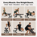 YOLEO Adjustable Weight Bench, ASTM-Certified 827LBS, 95% Pre-Assembled, Foldable Gym Bench