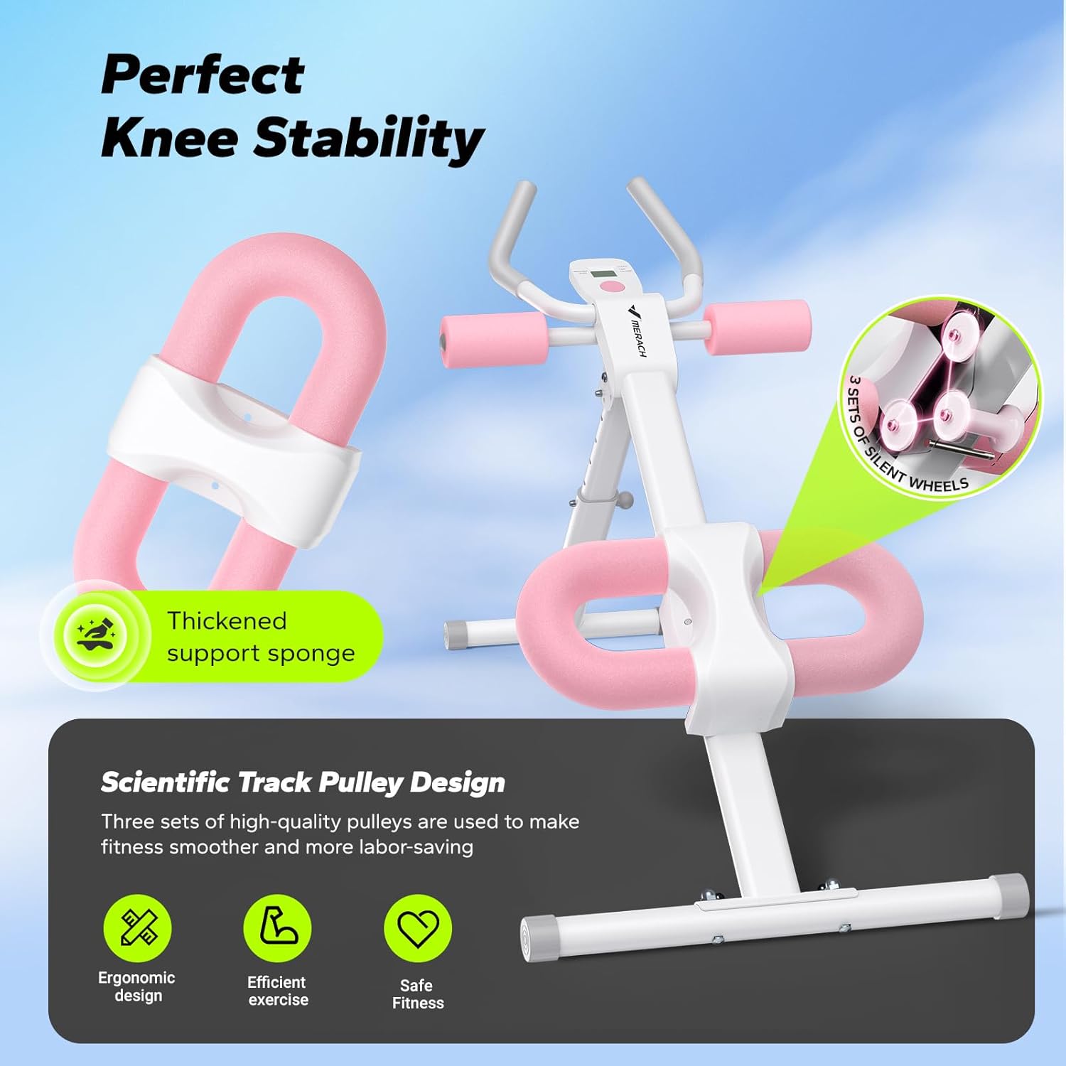 MERACH Adjustable Ab Trainer Machine for Abs Workout at Home Gym
