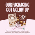 MadeGood Soft Baked Chocolate Chip Mini Cookies, Gluten Free & Safe For School Snacks, 30 Count