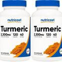 Nutricost Turmeric Curcumin with BioPerine, 2300mg, 120 Veggie Capsules, Gluten Free, Non-GMO