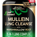 Mullein Lung Detox Supplement with Mullein Leaf 10:1 Extract and 15-in-1 Lung Support