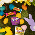 SKITTLES & STARBURST Mixed Funsize Variety Bag Stand Up Pouch, Easter Candy Bulk for Filling Eggs, Easter Basket Stuffers, 32.28 Ounce Bag