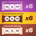 Pure Protein Bars, High Protein, Nutritious Snacks to Support Energy, Low Sugar, Gluten Free, Variety Pack, 1.76oz, 18 Pack