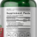 Horbäach Cranberry Concentrate Extract Pills + Vitamin C | 120 Capsules | Supplement for Women and Men | Triple Strength Ultimate Potency Formula | Non-GMO and Gluten Free