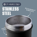 BlenderBottle Strada 24oz Insulated Stainless Steel Shaker Cup with Whisk