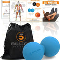 5BILLION FITNESS Double Lacrosse Massage Ball for Physical Therapy and Myofascial Release