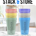 VELOMIX 20oz Protein Shaker Bottle, Leak-Proof, Dishwasher Safe