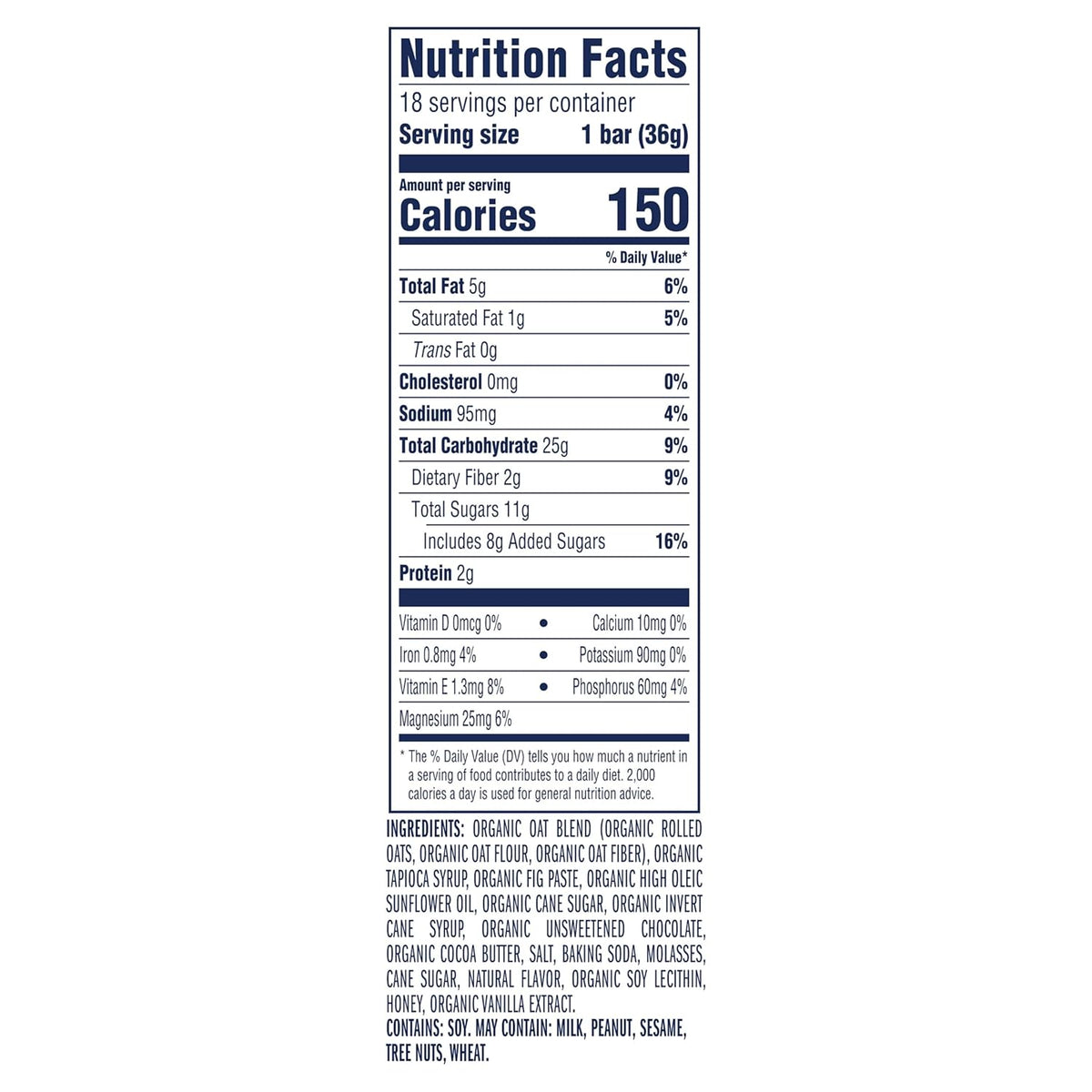 Zbar - Chocolate Chip - Soft-Baked Energy Snack Bars - Non-GMO - 12g Whole Grains - USDA Organic Granola Bars (18 Pack)
