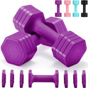 EQUIPRO Adjustable Dumbbell Set for Women, 2lb-5lb Free Weights with Soft Rubber Handle