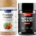 Snap Supplements Nitric Oxide Booster + Prostate Health Supplements for Men, Circulation, Stamina & Urinary Support, L-Citrulline, L-Arginine, Saw Palmetto for Men, Caffeine-Free, 60 + 90 Capsules