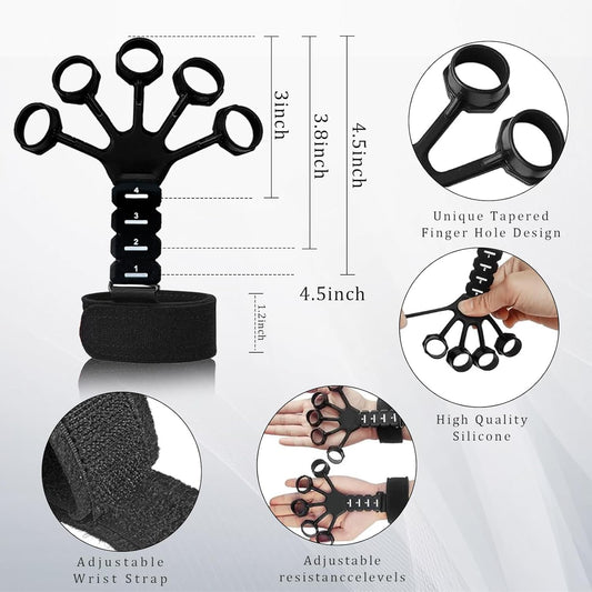 Grip Trainer Set: Forearm Strengtheners, Finger Trainers, Counting Grips, Balls (5-Pack)