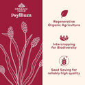 ORGANIC INDIA Psyllium Herbal Powder - Whole Husk Fiber, Vegan, Gluten-Free, USDA Certified Organic, Non-GMO, Soluble & Insoluble Fiber Source - 12 Oz Canister (Pack of 1)