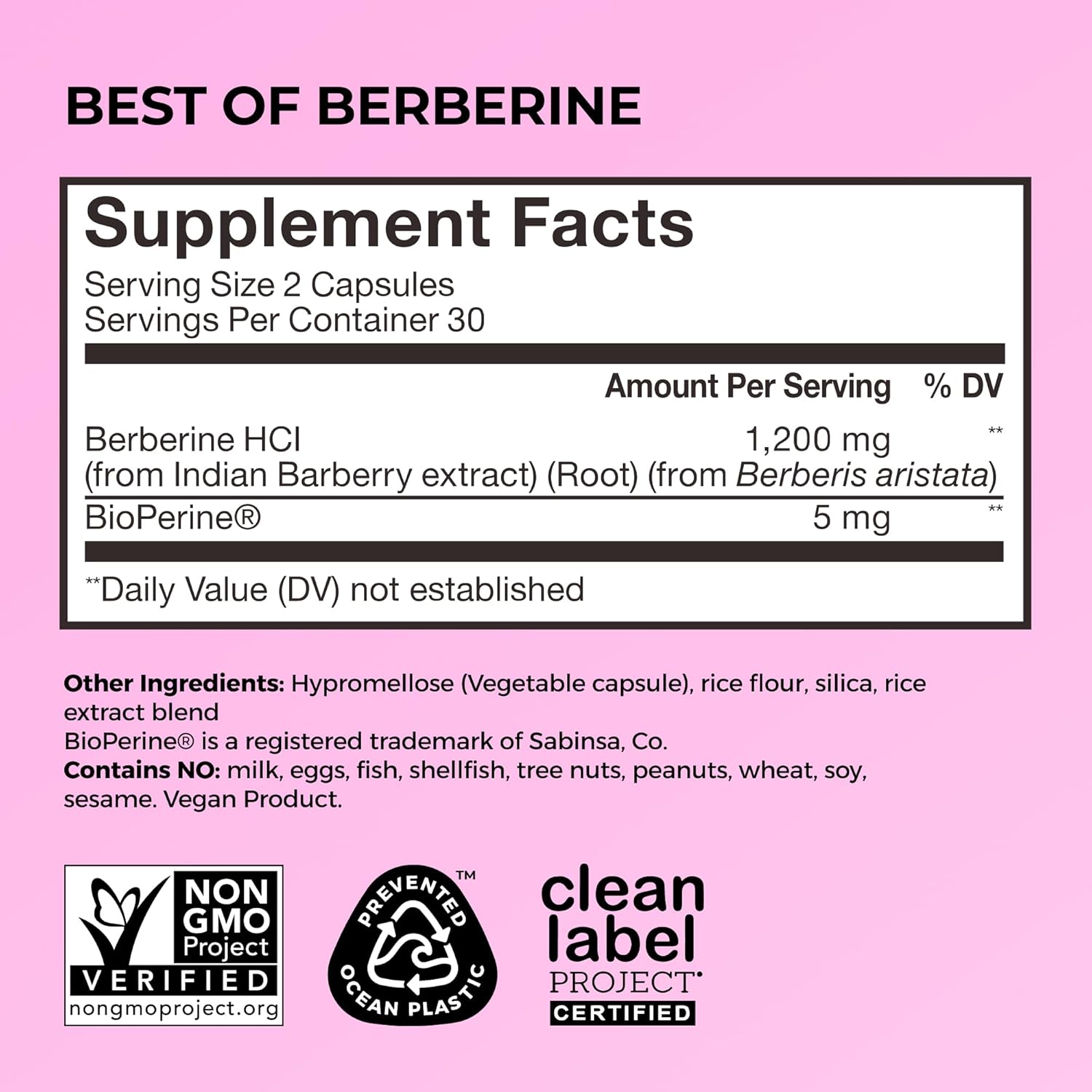HUM Berberine Supplement 1200mg for Metabolic Wellness and Gut Health
