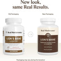 Real Mushrooms Lions Mane Mushroom Cognition (120 Capsules) Lions Mane Mushroom Powder Extract Capsules | Brain Supplement, Brain Vitamins, Focus Supplement