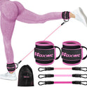Ankle Resistance Bands with Cuffs for Leg, Booty & Hip Workouts